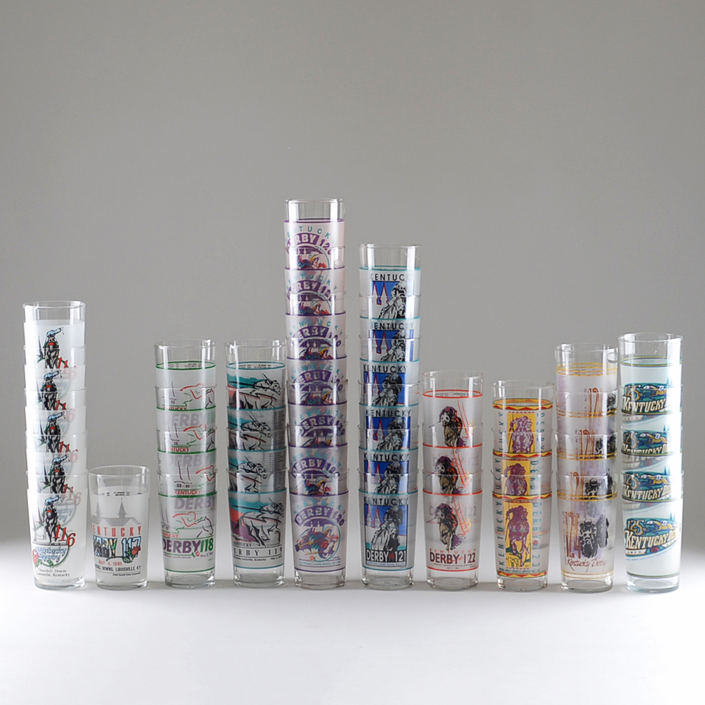 Set of 1990s Kentucky Derby Mint Julep Glasses