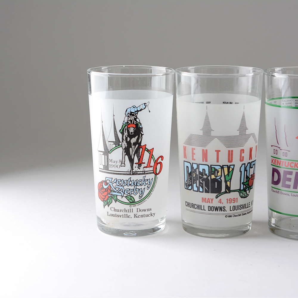 Set of 1990s Kentucky Derby Mint Julep Glasses