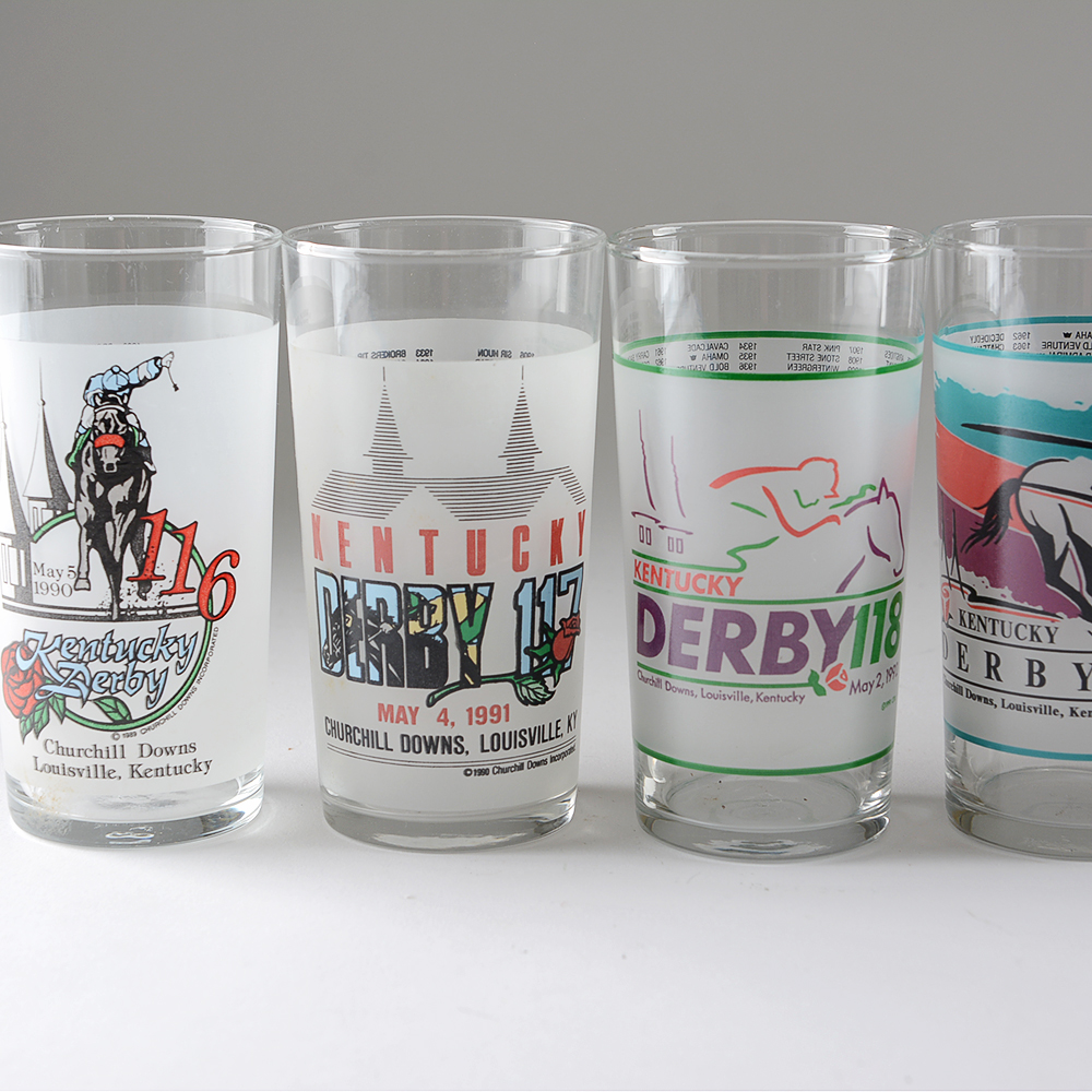 Set of 1990s Kentucky Derby Mint Julep Glasses