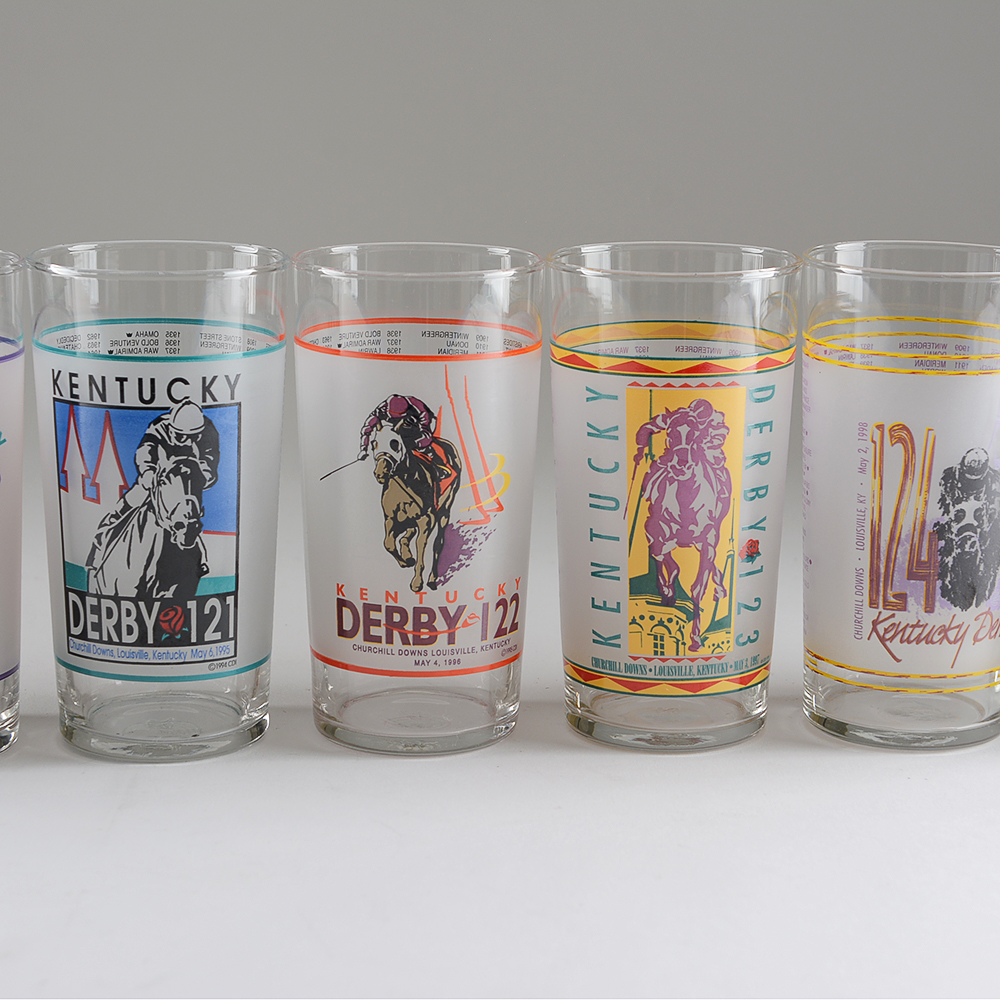 Set of 1990s Kentucky Derby Mint Julep Glasses