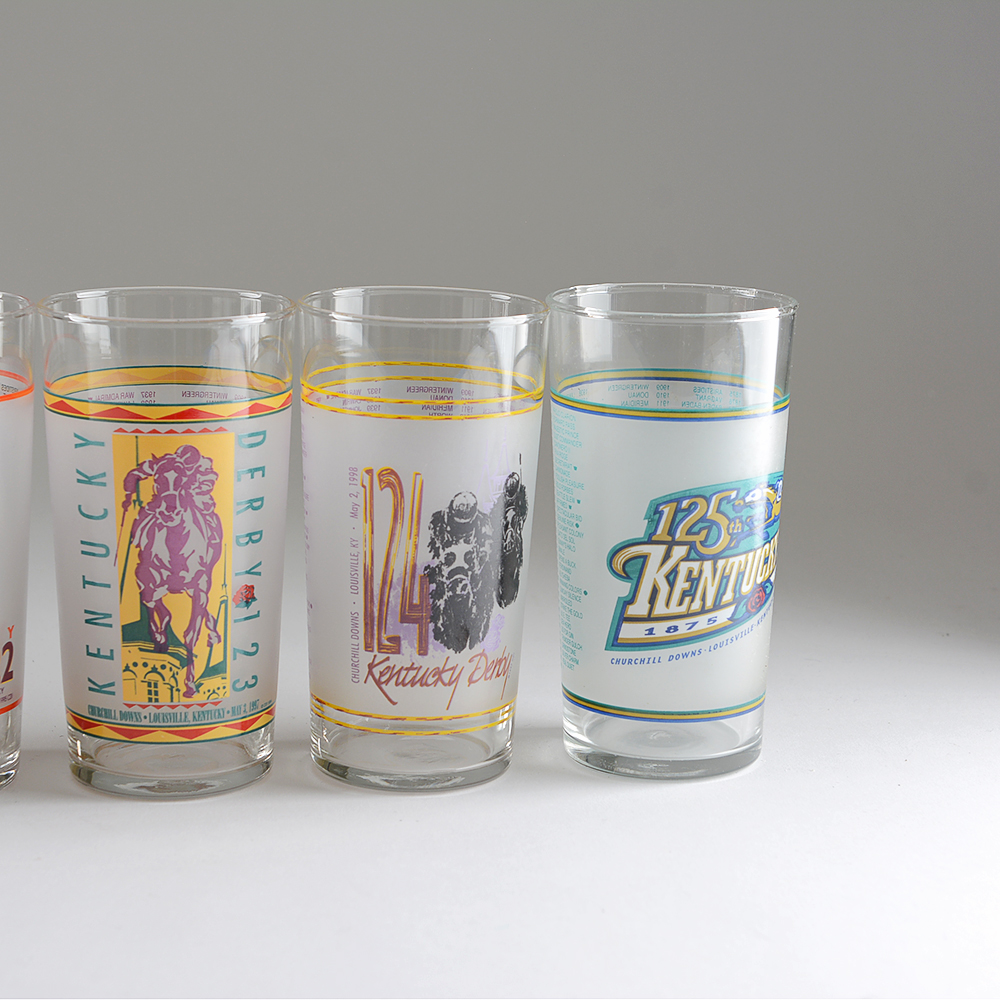 Set of 1990s Kentucky Derby Mint Julep Glasses