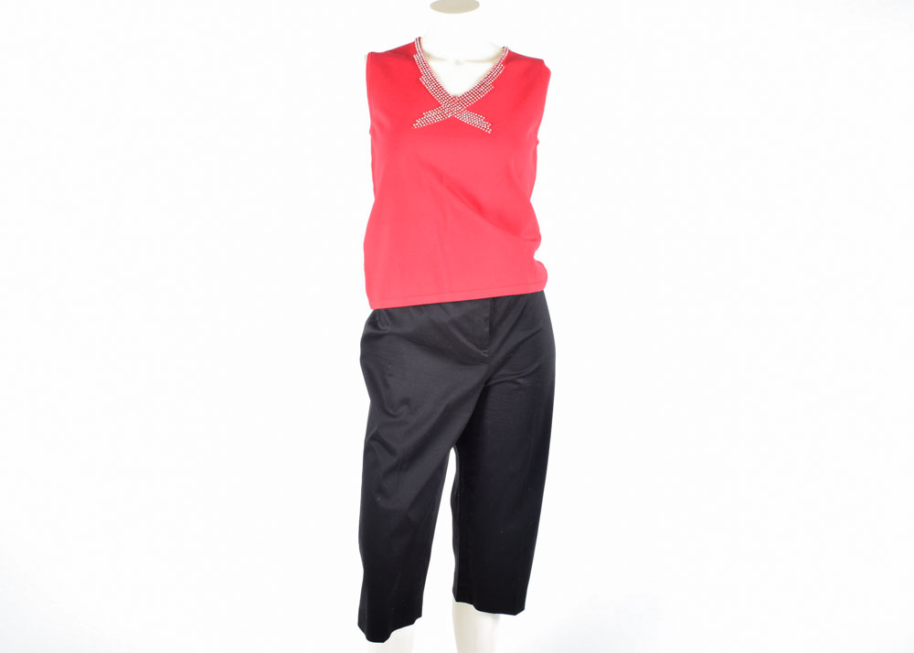 Large Collection of Women's Clothes Including Vestito of New York Pants Autographed by Tanya Tucker, and Cache