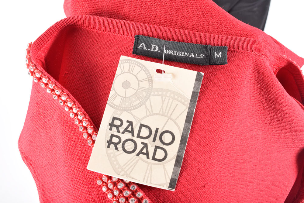 Large Collection of Women's Clothes Including Vestito of New York Pants Autographed by Tanya Tucker, and Cache