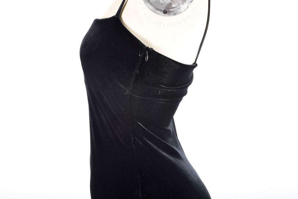 Bebe Black Velvety "Kendra" Dress, New with Tag