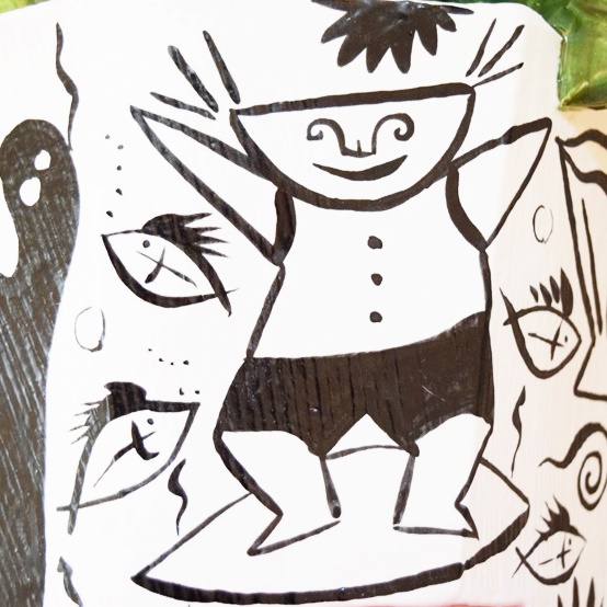 Robert Kvenild Ceramic Flower Pot  Sculpture