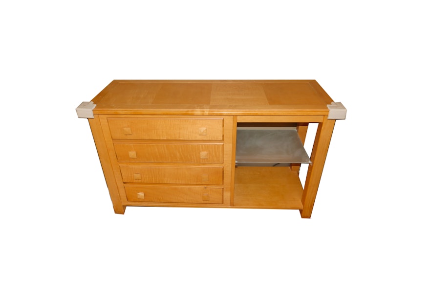 Maple Wood Console Table by Bassett