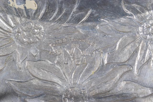 Vintage Embossed Aluminum Tray