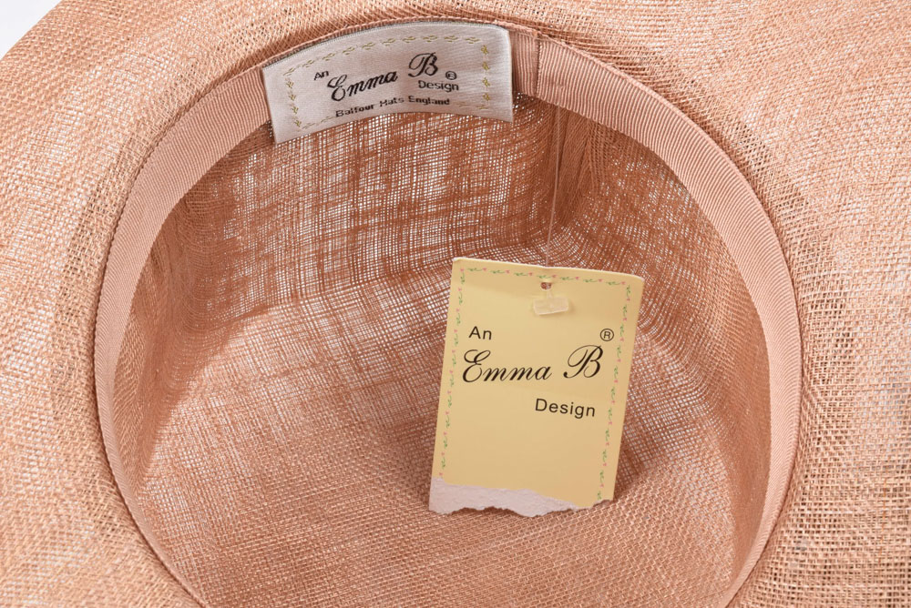 Emma B. Designer Cellophane Hat with Feathers