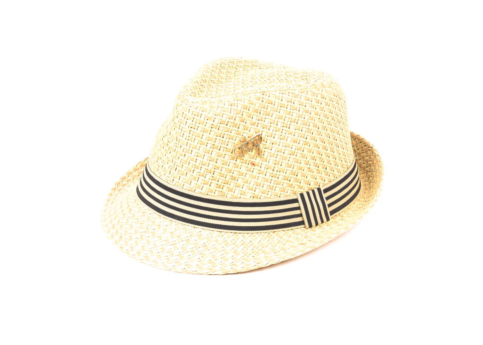 Henschel Hat Co. Straw Trilby Hat with "Hag" Pin