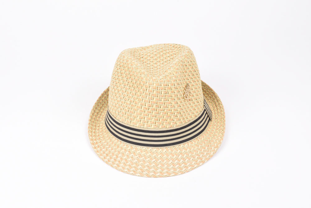 Henschel Hat Co. Straw Trilby Hat with "Hag" Pin