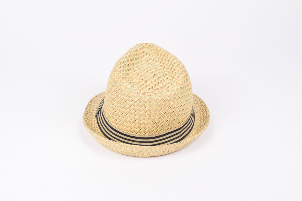 Henschel Hat Co. Straw Trilby Hat with "Hag" Pin