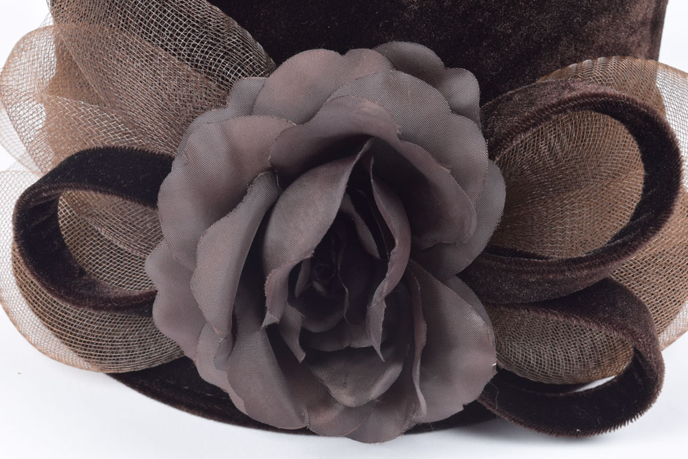 Plaza Suite of New York Chocolate Brown Velvet "Bryant Park" Hat