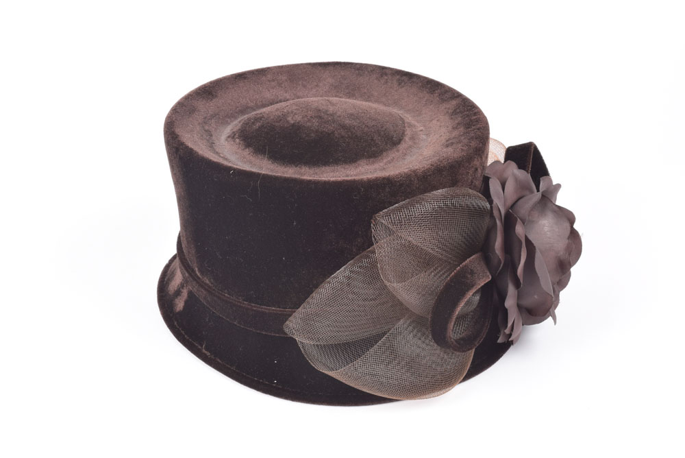 Plaza Suite of New York Chocolate Brown Velvet "Bryant Park" Hat