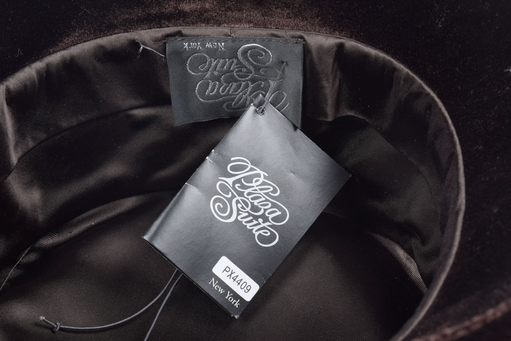 Plaza Suite of New York Chocolate Brown Velvet "Bryant Park" Hat