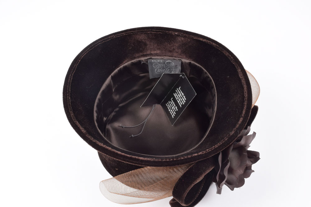Plaza Suite of New York Chocolate Brown Velvet "Bryant Park" Hat