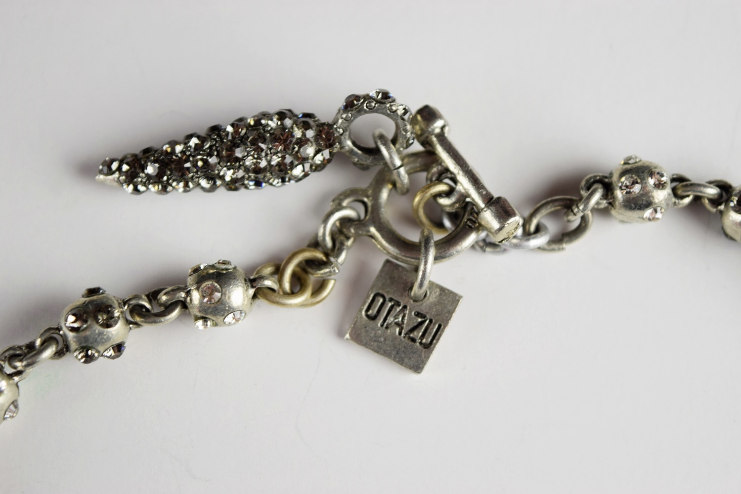 Otazu Pave Crystal Heart Necklace and Bracelet