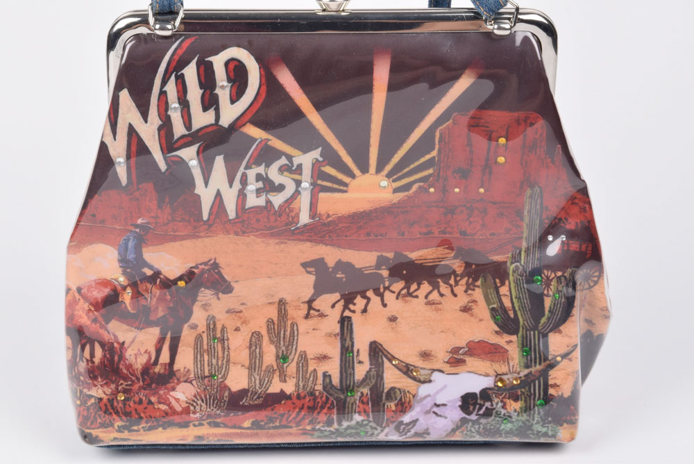 Wild West Handbag with Denim Straps