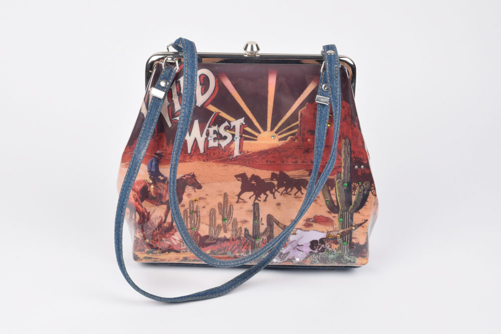 Wild West Handbag with Denim Straps