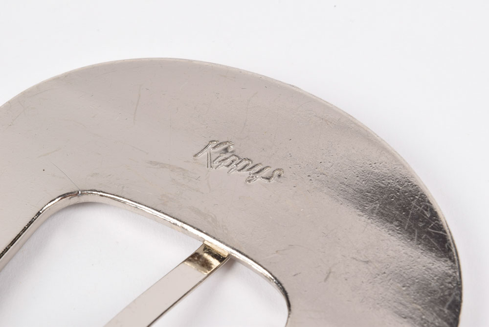 Kippy's Couture Leather Belt with Bezel Set Swarovski Blue Crystal Rhinestones