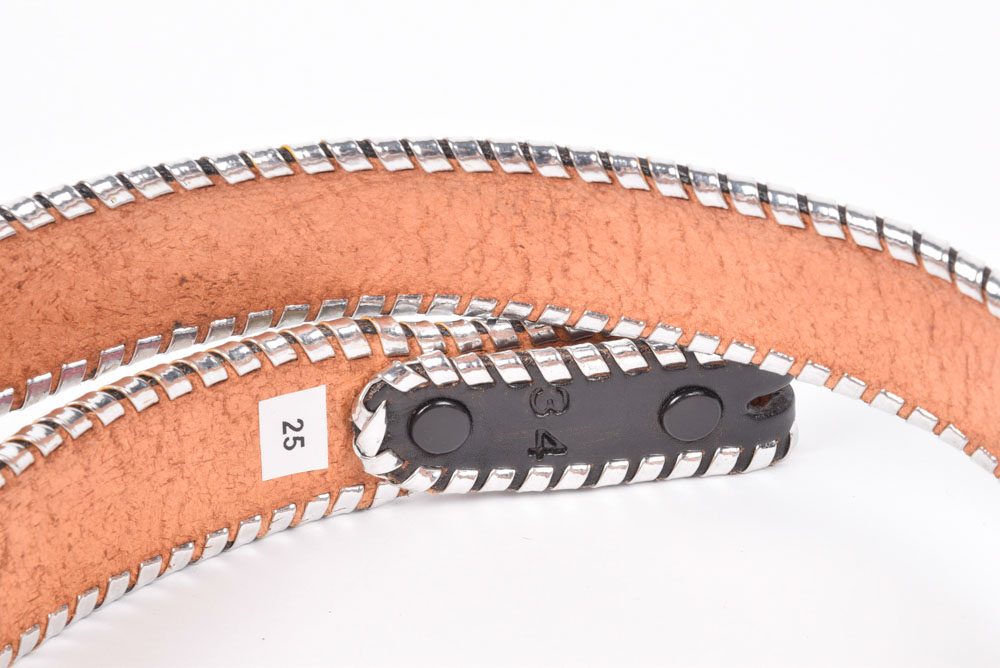 Hand Tooled Leather Belt with Hand Decorated Roses