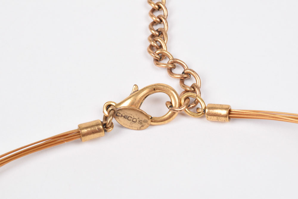 Collection of Gold Tone Costume Jewelry