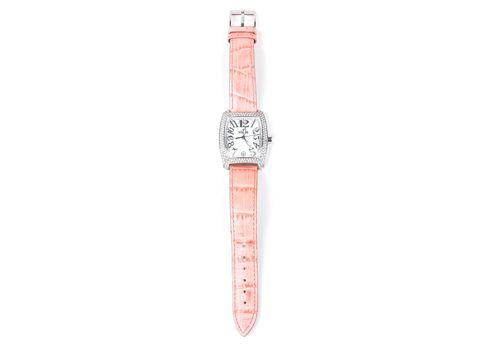 Visage Rhinestone Encrusted Watch