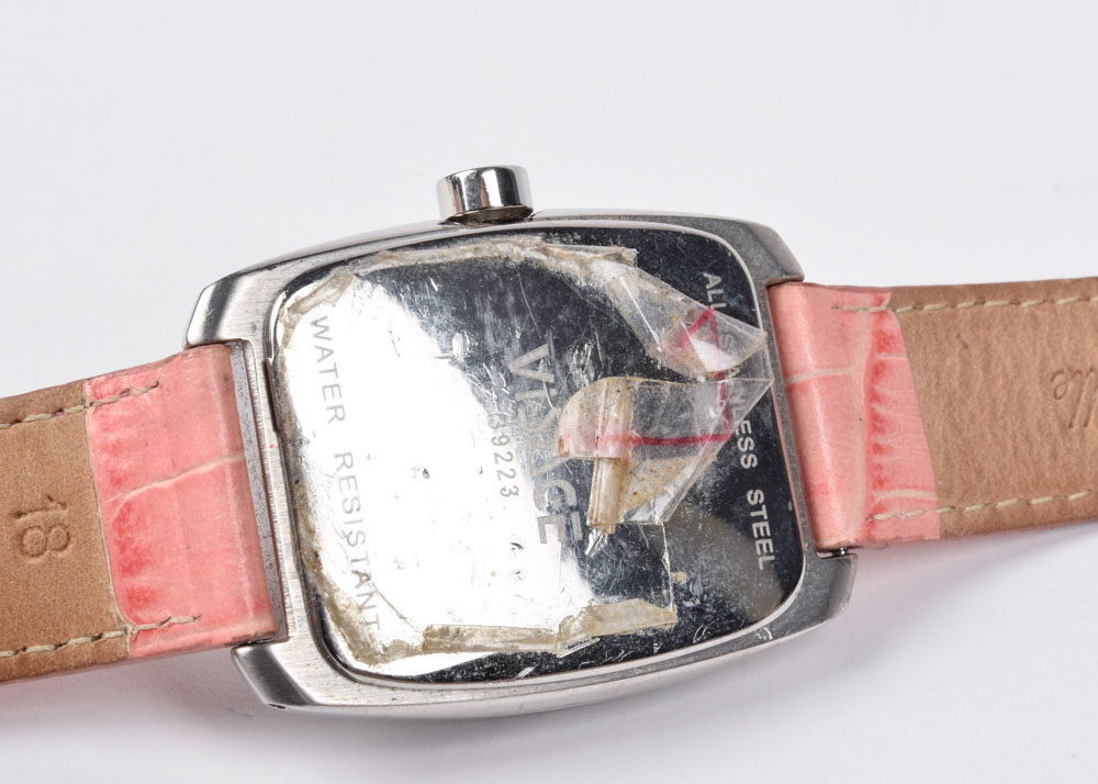 Visage Rhinestone Encrusted Watch