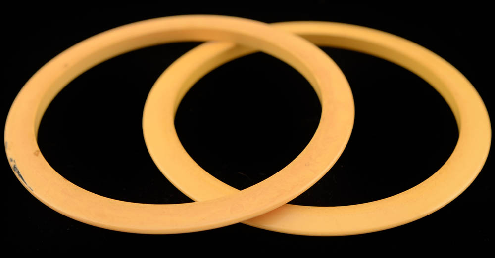 Three Bakelite Bangles and One Wooden Bangle