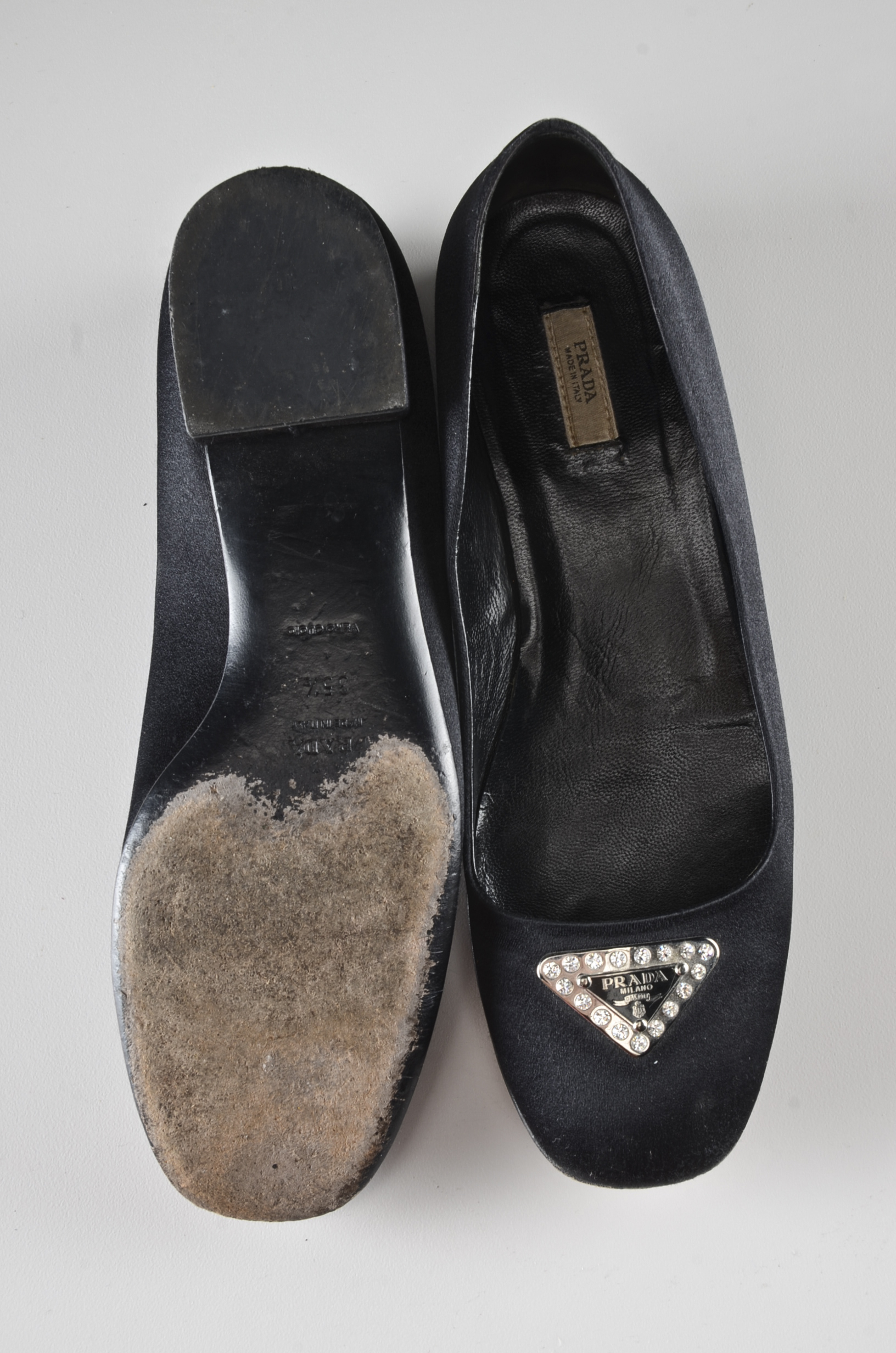 Prada Designer Satin Flats