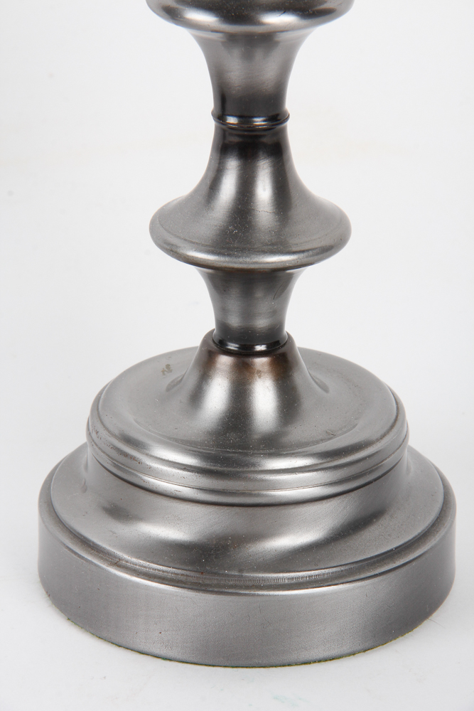 Pair of Silver-Tone Candlesticks