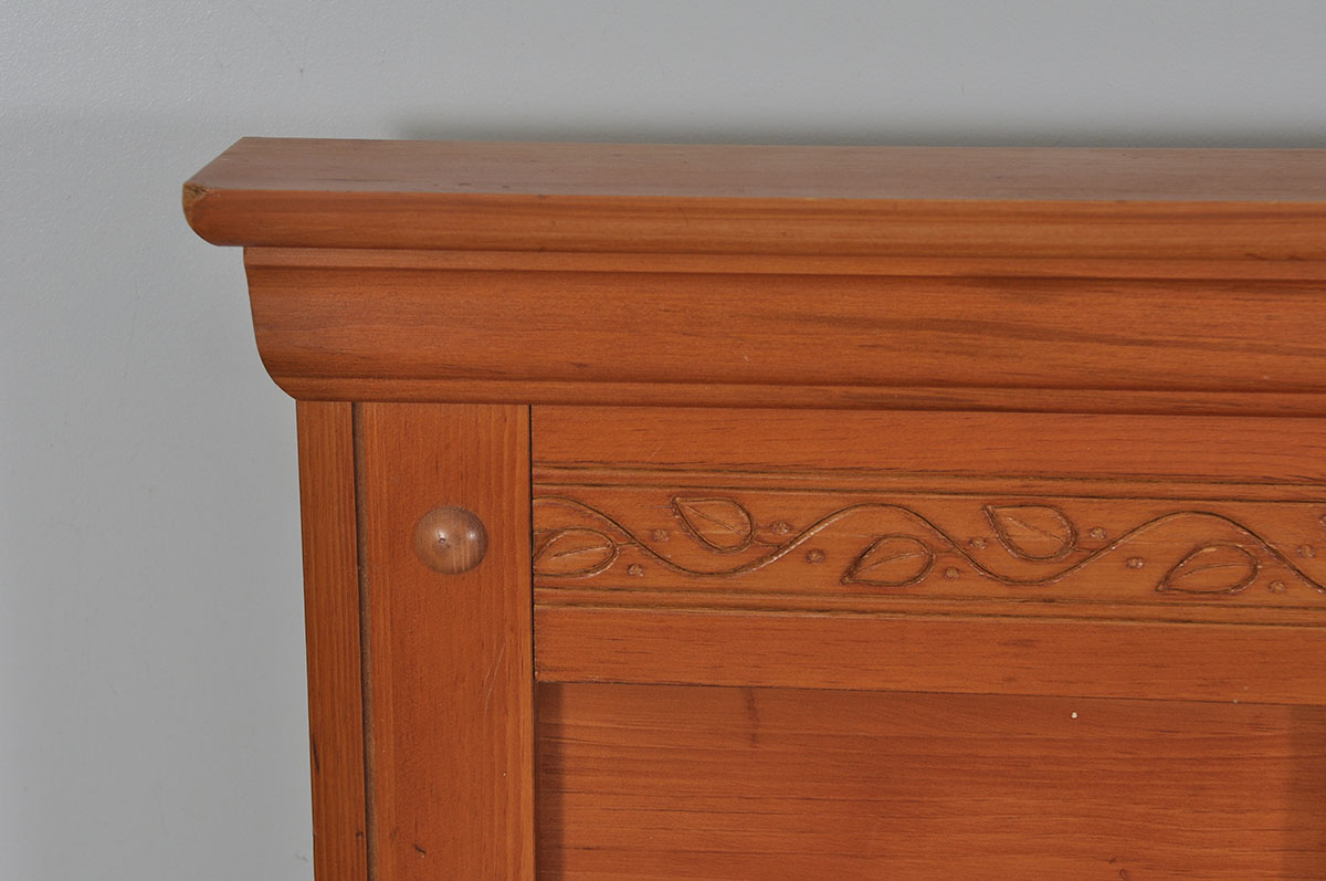 Full Size Knotty Pine Headboard and Footboard with Frame