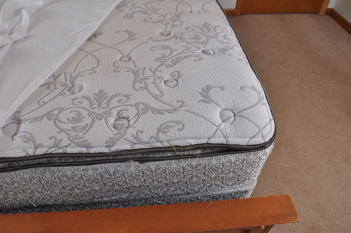 Full Size Knotty Pine Headboard and Footboard with Frame