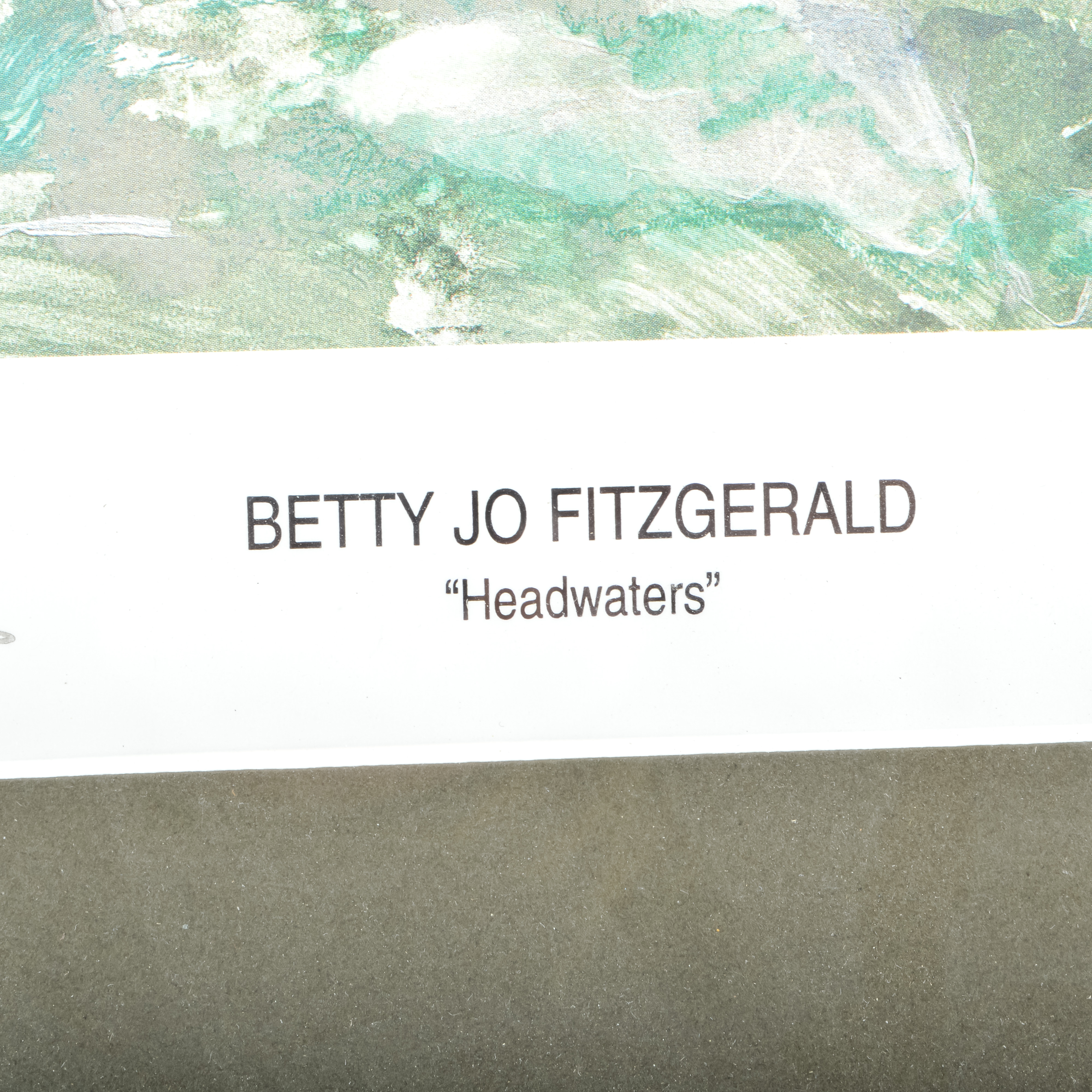 Framed Signed Offset Lithograph "Headwaters" by Betty Jo Fitzgerald