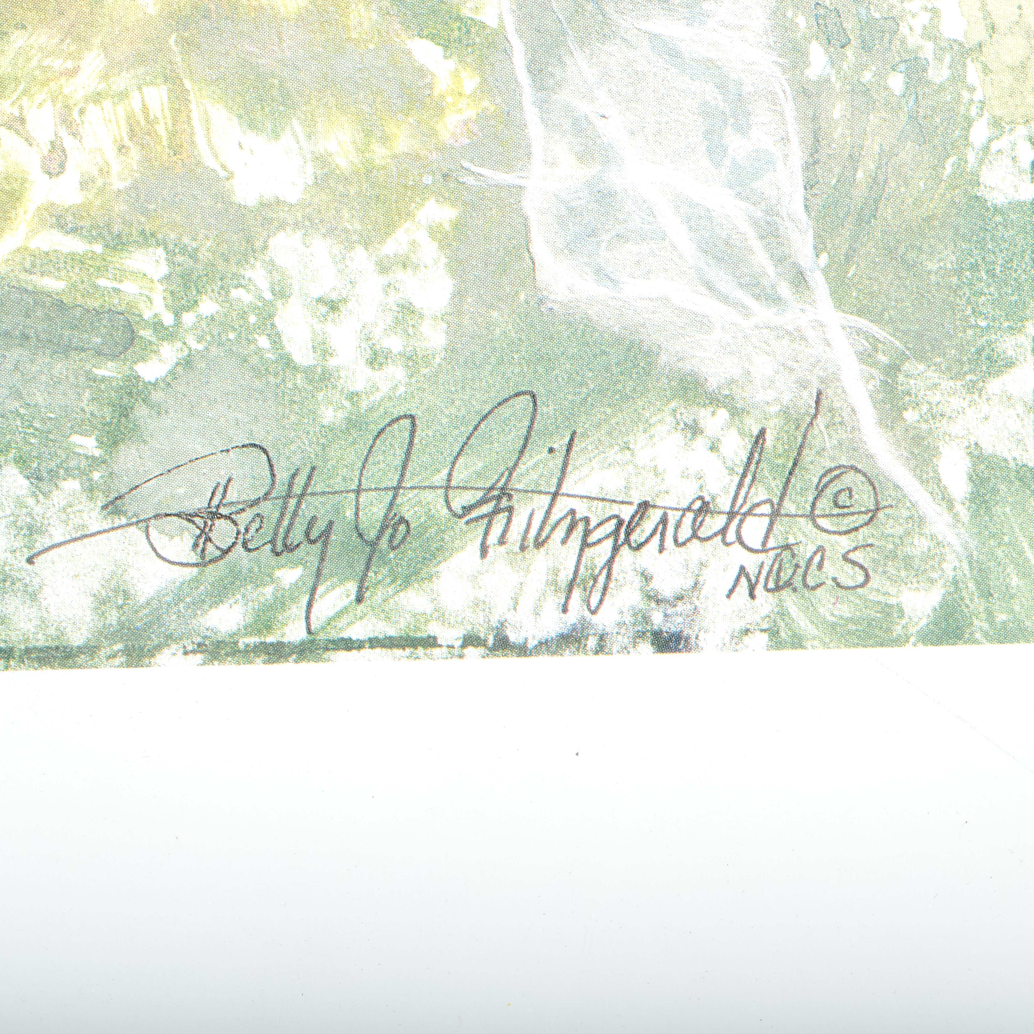 Framed Signed Offset Lithograph "Headwaters" by Betty Jo Fitzgerald