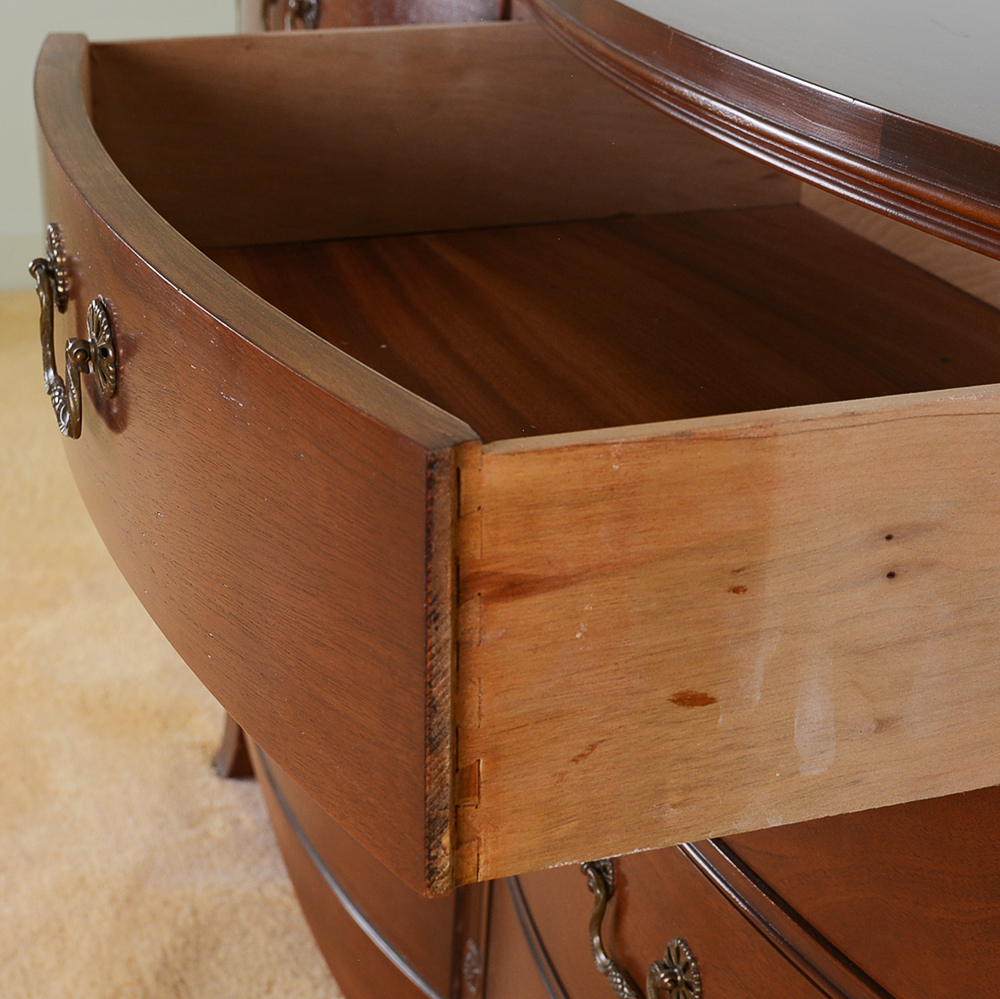 Mid 20th Century Serpentine Double Chest of Drawers by Huntley