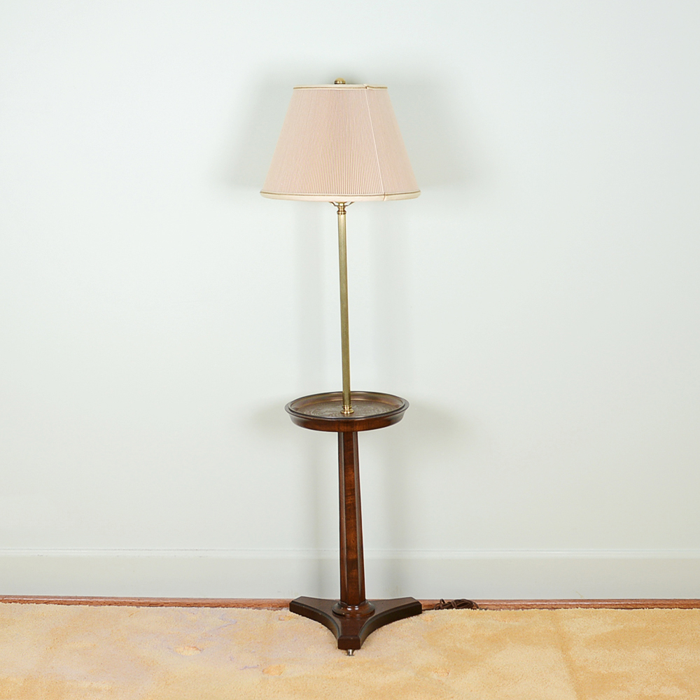 Vintage Metal Tray Floor Lamp