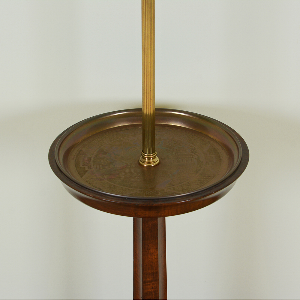 Vintage Metal Tray Floor Lamp