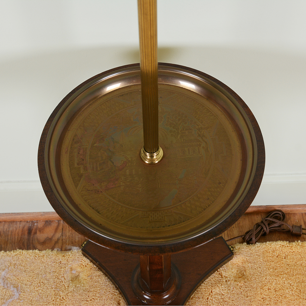 Vintage Metal Tray Floor Lamp