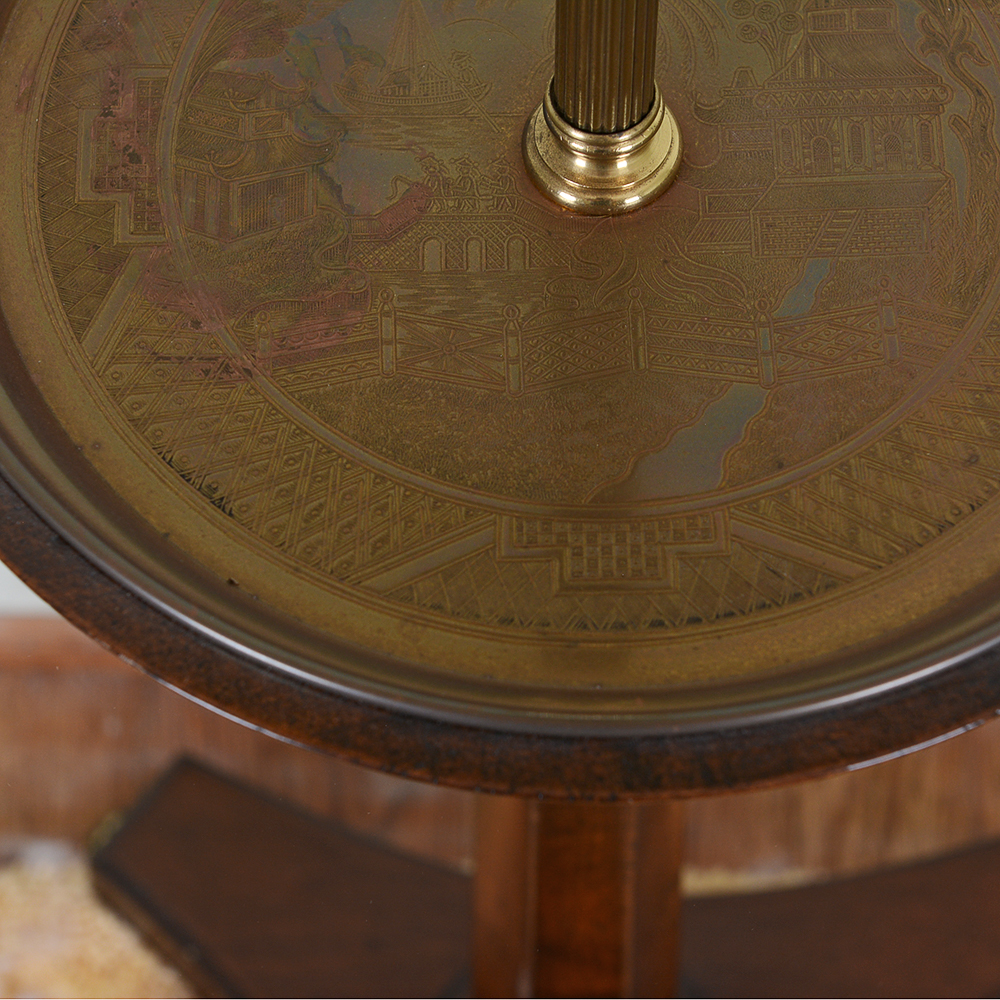 Vintage Metal Tray Floor Lamp