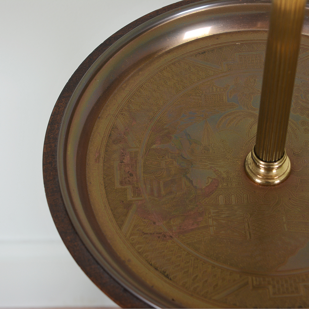 Vintage Metal Tray Floor Lamp