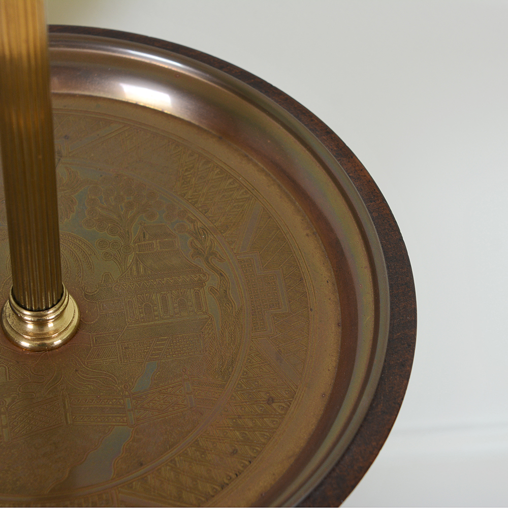 Vintage Metal Tray Floor Lamp