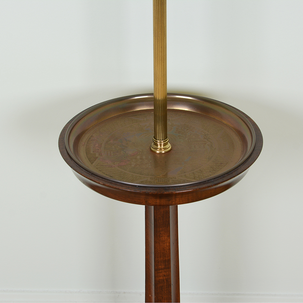 Vintage Metal Tray Floor Lamp