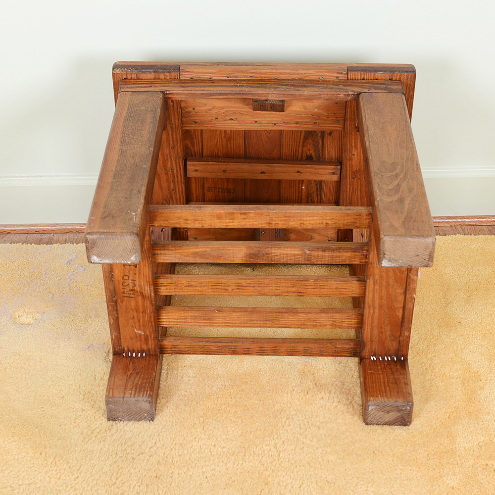 Vintage Mission-Style Oak Side Table