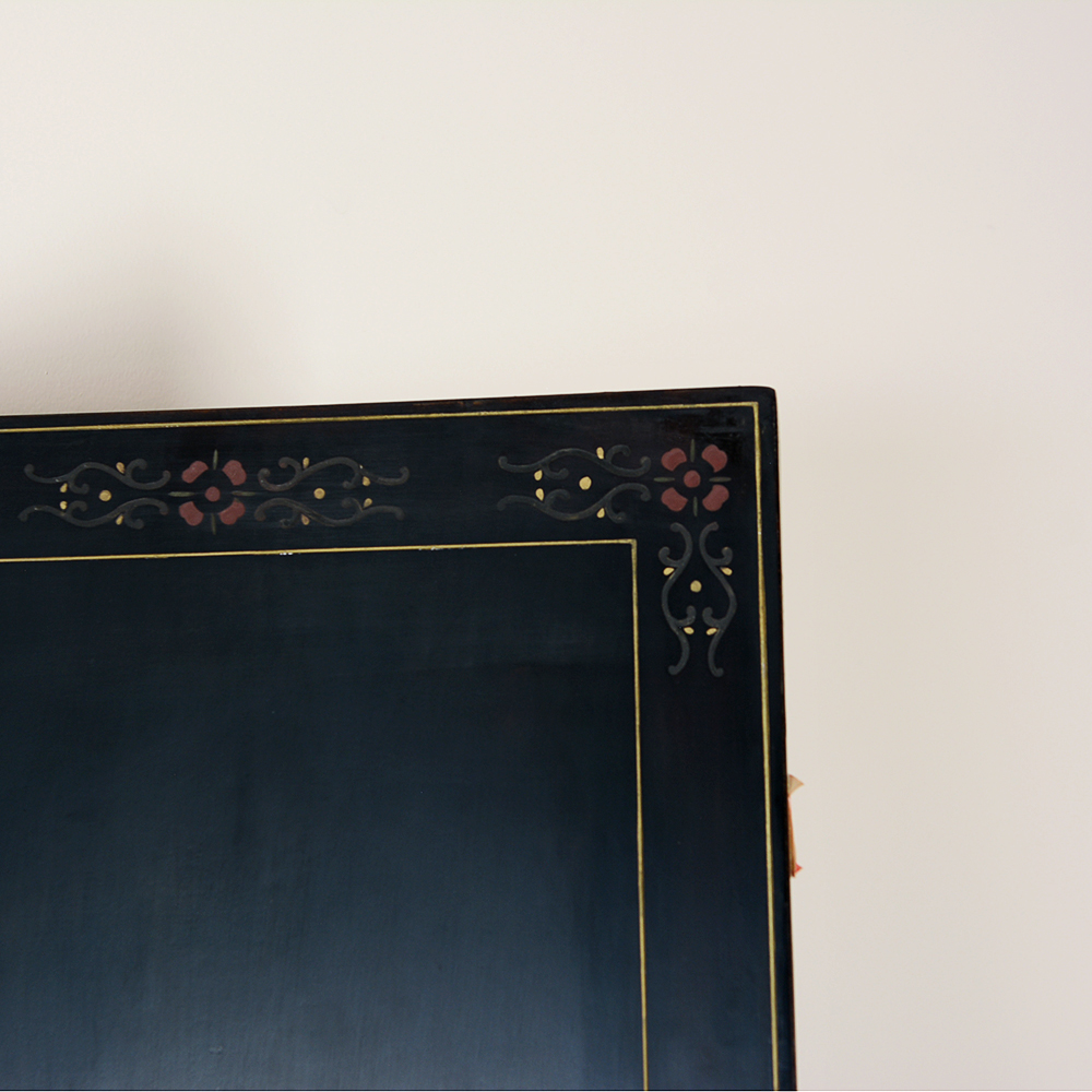 Black Lacquer Six Paneled Room Divider