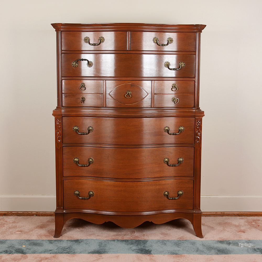 Traditional-Style Serpentine Chest of Drawers by Huntley