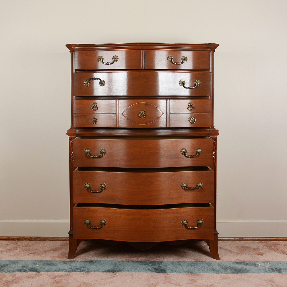 Traditional-Style Serpentine Chest of Drawers by Huntley