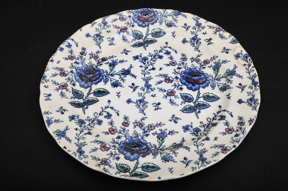 Johnson Bros "Rose Chintz Blue" English China Set