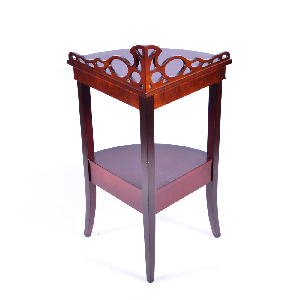 Wood Corner Accent Table