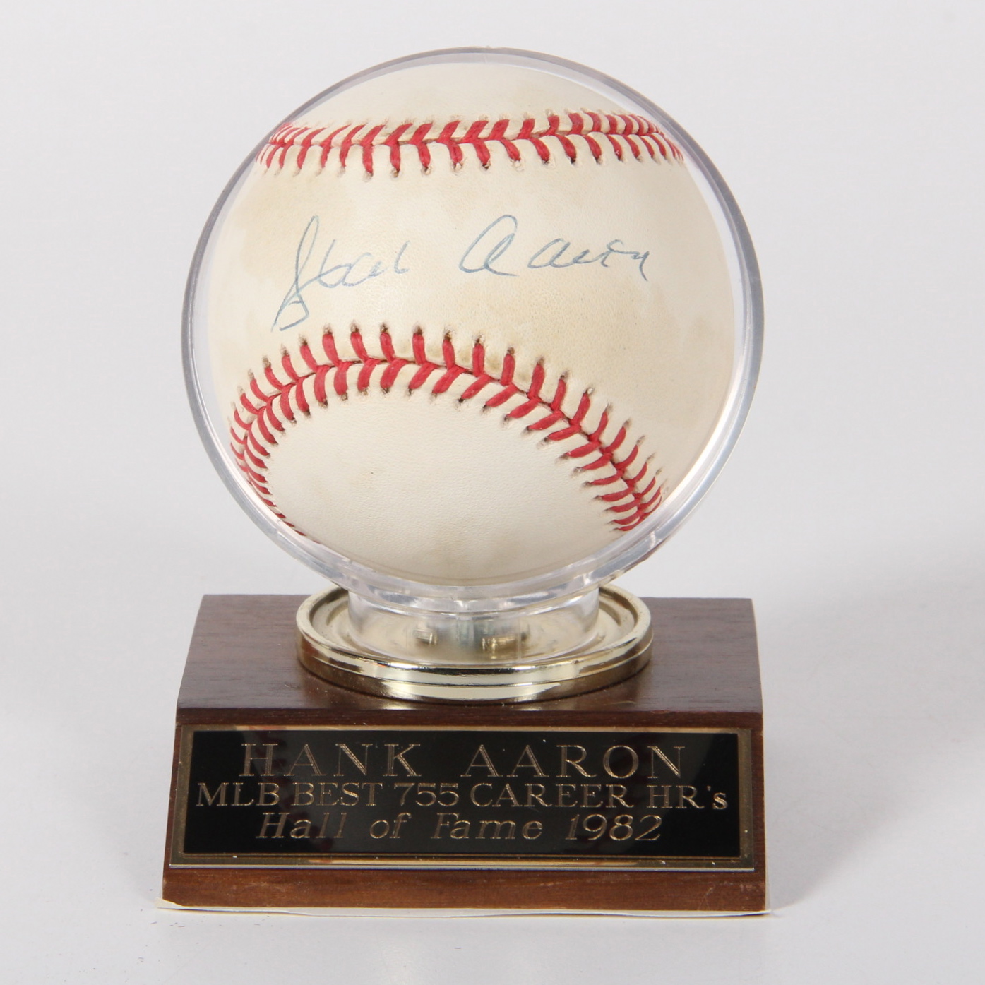 Hank Aaron Autographed Baseball