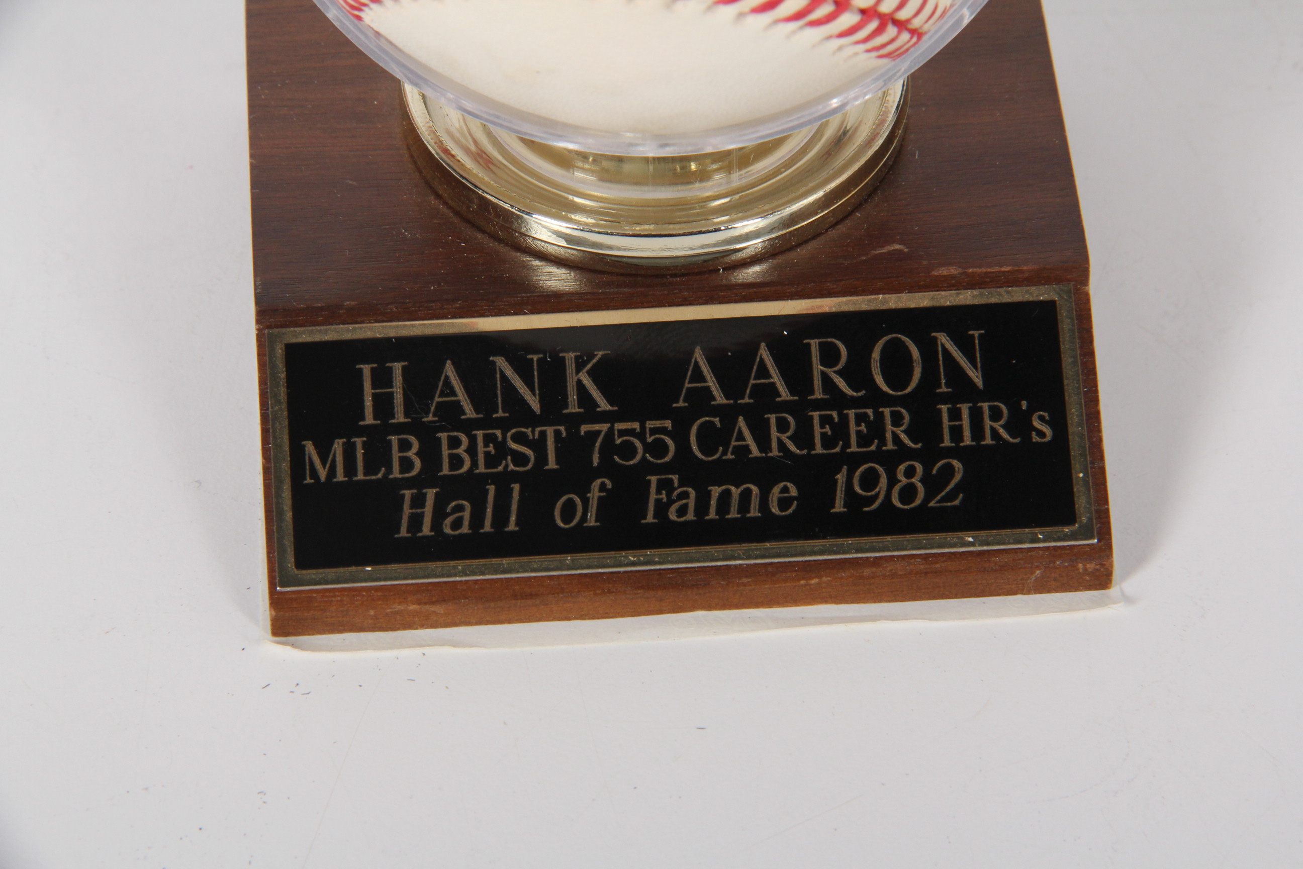 Hank Aaron Autographed Baseball